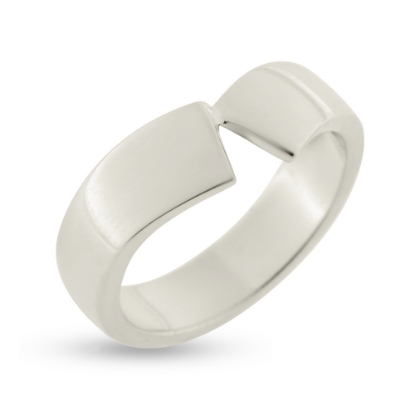 Billede af Ring, bred. 7 mm.  ( str. 60-69) 925s.