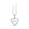 Billede af *Vedhæng hjerte cubic zir. sølv rh. m/kæde