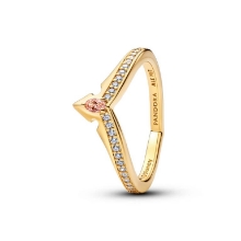 Billede af Pandora Disney Princess Aurora Tiara ring forgyldt metalblanding m. cz (str. 52)