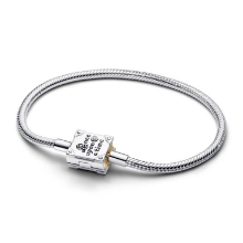 Billede af Pandora Disney Princess Eventyrbog slangekædearmbånd sølv og metalblanding m. lab-grown diamant (23 cm)