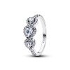 Billede af *Pandora Halo Hjerte Trilogi ring sølv m. cz (str. 56)