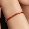 Billede af Pandora Slangekædearmbånd m. Rød Snor forgyldt metalblanding (23 cm)