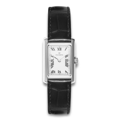 Billede af Mockberg Timeless Black Leather Silver dameur stål 19mm 3bar