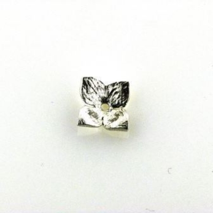 Billede af Blomst med hul til ørestik 14 kt. hvg.