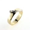 Billede af Ring pynt 3 brill. a  0,02 w/vs 14 kt. hvg. (gl. ring)