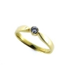 Billede af Ring, spidsskinne, konisk fatn.  syn. sten 3,5 mm. 14 kt.