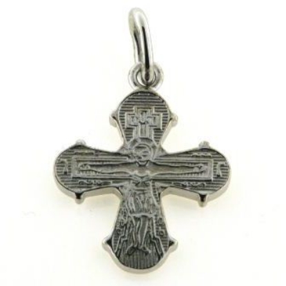 Billede af Vedhæng Dagmarkors, massivt 20,5*18 m/m., tk. 1,8 mm. 14 kt. hvg.ovalt øsken