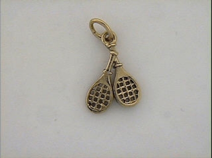 Billede af Vedhæng tennis-ketche dobbelt, massivt 14 kt