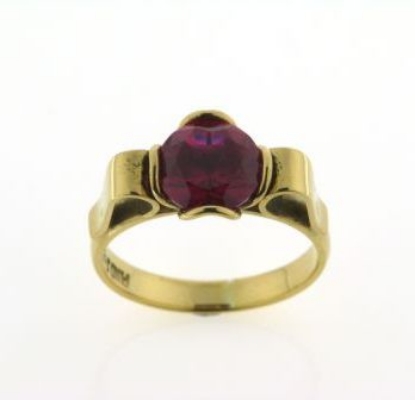 Billede af Ring m. 8 m/m. syn. sten