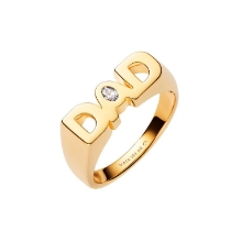 Billede af Maria Black 'DAD Royal' ring forgyldt sølv m. cz (str. 60)