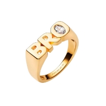 Billede af Maria Black 'BRO Royal' ring forgyldt sølv m. cz (str. 50)