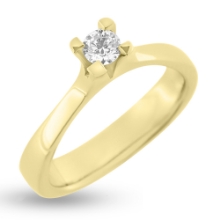 Billede af "Hill" ring m. diamant 0,15 w/vs. i 14 kt.