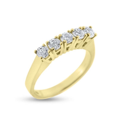 Billede af Ring rk. m. 5* 3 mm.  syn sten 14 kt