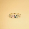 Billede af Mads Z "Luxury Rainbow Petite" ring 14 kt guld m.ægte sten (str. 50-60)