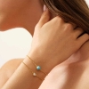 Billede af Julie Sandlau Primini Turquoise armbånd forgyldt sølv (16,5-18 cm)