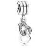 Billede af Pandora Charm sølv cubic zirconia, hjerter