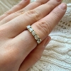 Billede af Ring række, 5 brill. a 0,10 w/pi. 14 kt.