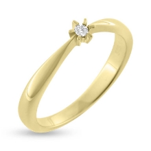 Billede af Ring brillant 0,03 w/vs 14 kt. 585