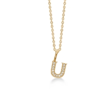 Billede af Mads Z "Tender Love - U" bogstav vedhæng 14 kt. guld m. brillanter