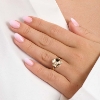 Billede af Mads Z "Fleur" ring 14 kt. guld m. 0,015 ct. w/si (str. 50)