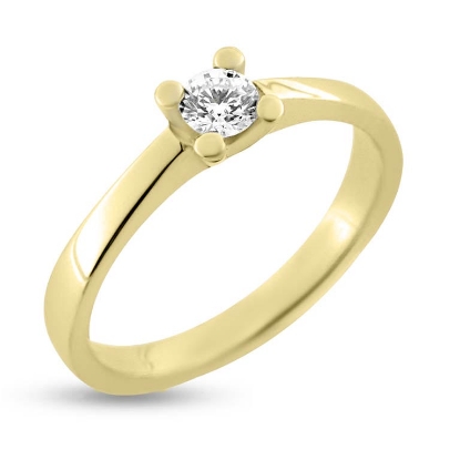Billede af Ring 4 grab. brill. 0,20 w/piq. 14 kt. 