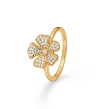Billede af Mads Z "Fleur" ring 14 kt. guld m. 0,24 ct. w/si (str. 56)