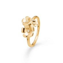 Billede af Mads Z "Fleur" ring 14 kt. guld m. 0,012 ct. brillanter (str. 56)