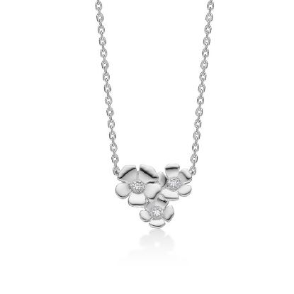 Billede af Mads Z "Fleur" halskæde sølv m. topas (40-45 cm)