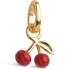 Billede af ENAMEL Copenhagen Charm - Cherry On Top forgyldt sølv