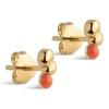 Billede af ENAMEL Copenhagen Nara Light Coral øreringe forgyldt sølv