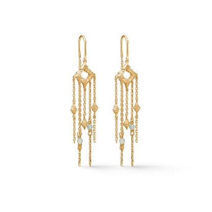 Billede af Studio Z "Peak" øreringe forgyldt sølv m. cz