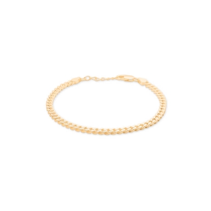 Billede af Studio Z Plaited Chain armbånd forgyldt sølv (17-19 cm)