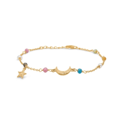 Billede af Studio Z "Starlight" armbånd forgyldt sølv m. cz (18-20,5 cm)