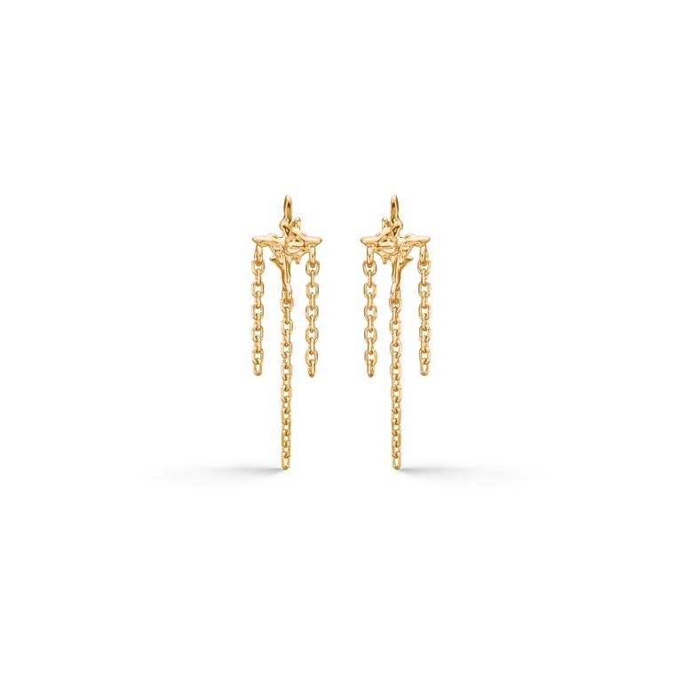 Billede af Studio Z "Arctic" øreringe forgyldt sølv