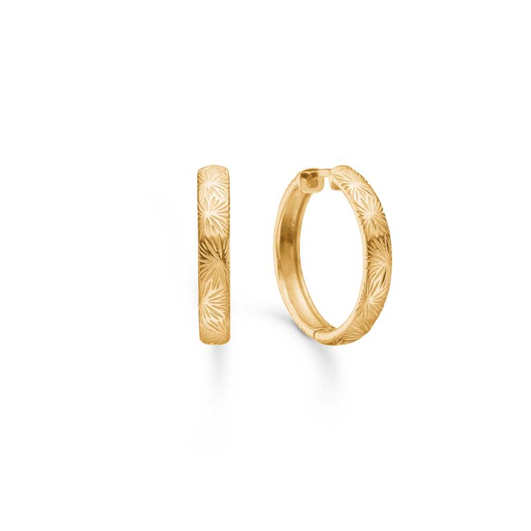 Billede af Studio Z "Rime Medium" øreringe forgyldt sølv - 16 mm