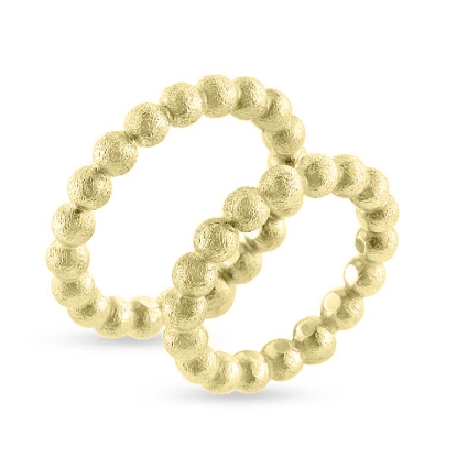 Billede af Vielsesringe kugler hele vejen rundt, br. 3,7 mm. massiv  8 kt.