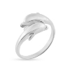 Billede af Ring forskudt med 2 delfiner 925s.