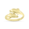 Billede af Ring forskudt med 2 delfiner 14 kt. 