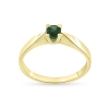 Billede af Ring solitaire  14 kt., 4,00 mm. ægte smaragd