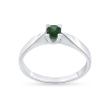 Billede af Ring solitaire, 4,00 mm. ægte smaragd 14 kt. hvg.
