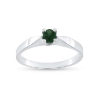 Billede af Ring solitaire, 4,00 mm. ægte smaragd 14 kt. hvg.