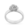 Billede af Ring med blomst 8,5 mm., massiv 925s.