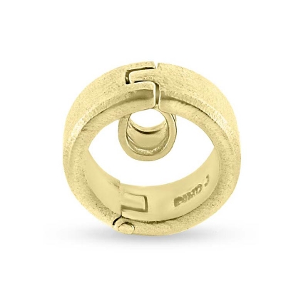 Billede af Øsken, oplukkeligt til isætning af ring (flex øsken)(dia. 13 mm., br. 4,5 mm.) 925s forgyldt (forgyldning vil blive slidt af ved brug !)