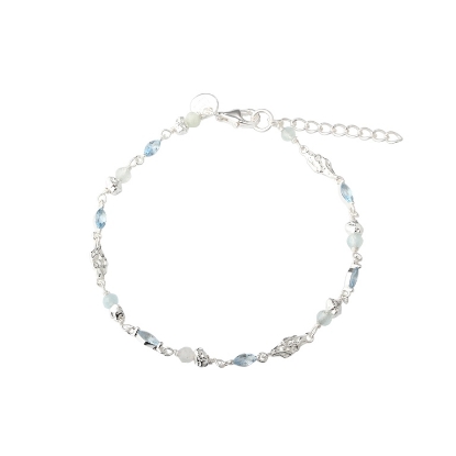 Billede af Aqua Dulce Sinna armbånd sølv m. cz (17 + 3 cm)