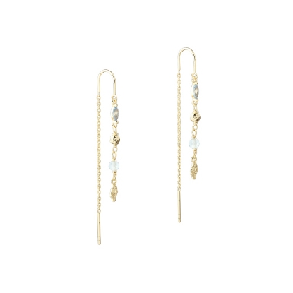 Billede af Aqua Dulce Sinna øreringe forgyldt sølv m. cz