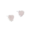 Billede af Aqua Dulce Grace Heart øreringe sølv m. rosa sten