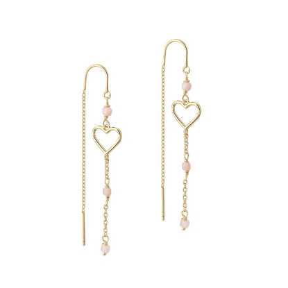 Billede af Aqua Dulce Alma øreringe forgyldt sølv m. stenperler