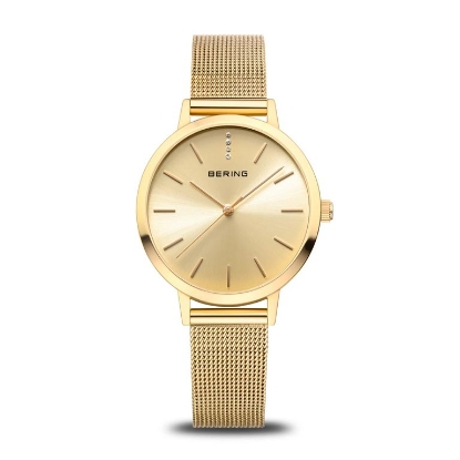 Billede af Bering Classic dameur stål gulddoublé 34mm 3bar