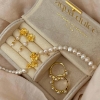 Billede af Aqua Dulce Jasmin Pearl øreringe forgyldt sølv m. fvp