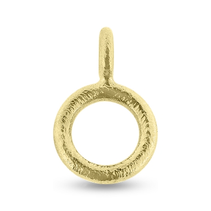 Billede af Vedhæng Circles 11 mm. 925s forgyldt (overflade sand)